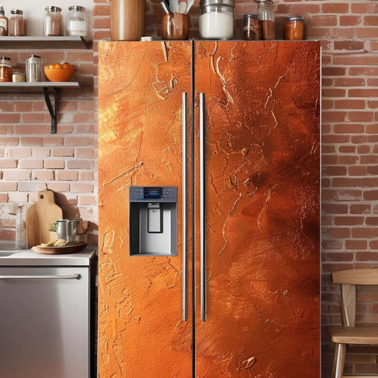 Fridge Wrap Copper Vintage Rustic