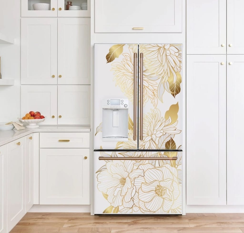 Floral Fridge Wrap Vinyl