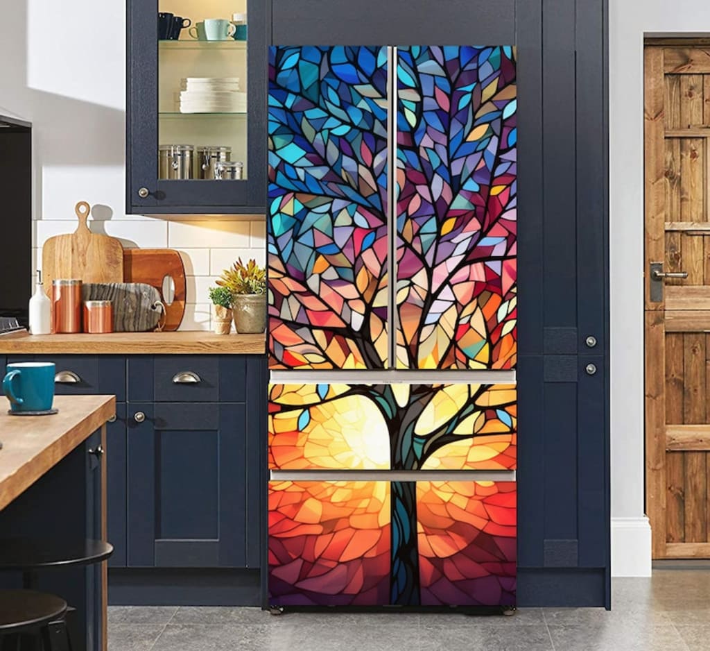 Fridge Wrap Stained Glass Tree