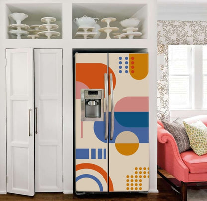 Geometric Fridge Wrap Boho Refrigerator Wrap