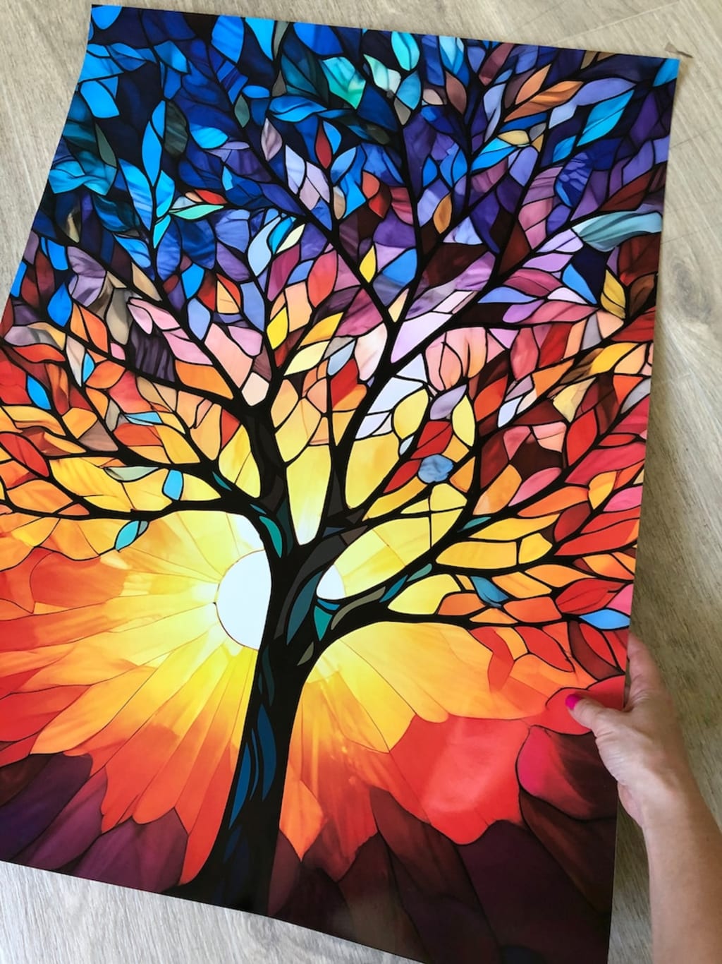 Fridge Wrap Stained Glass Tree