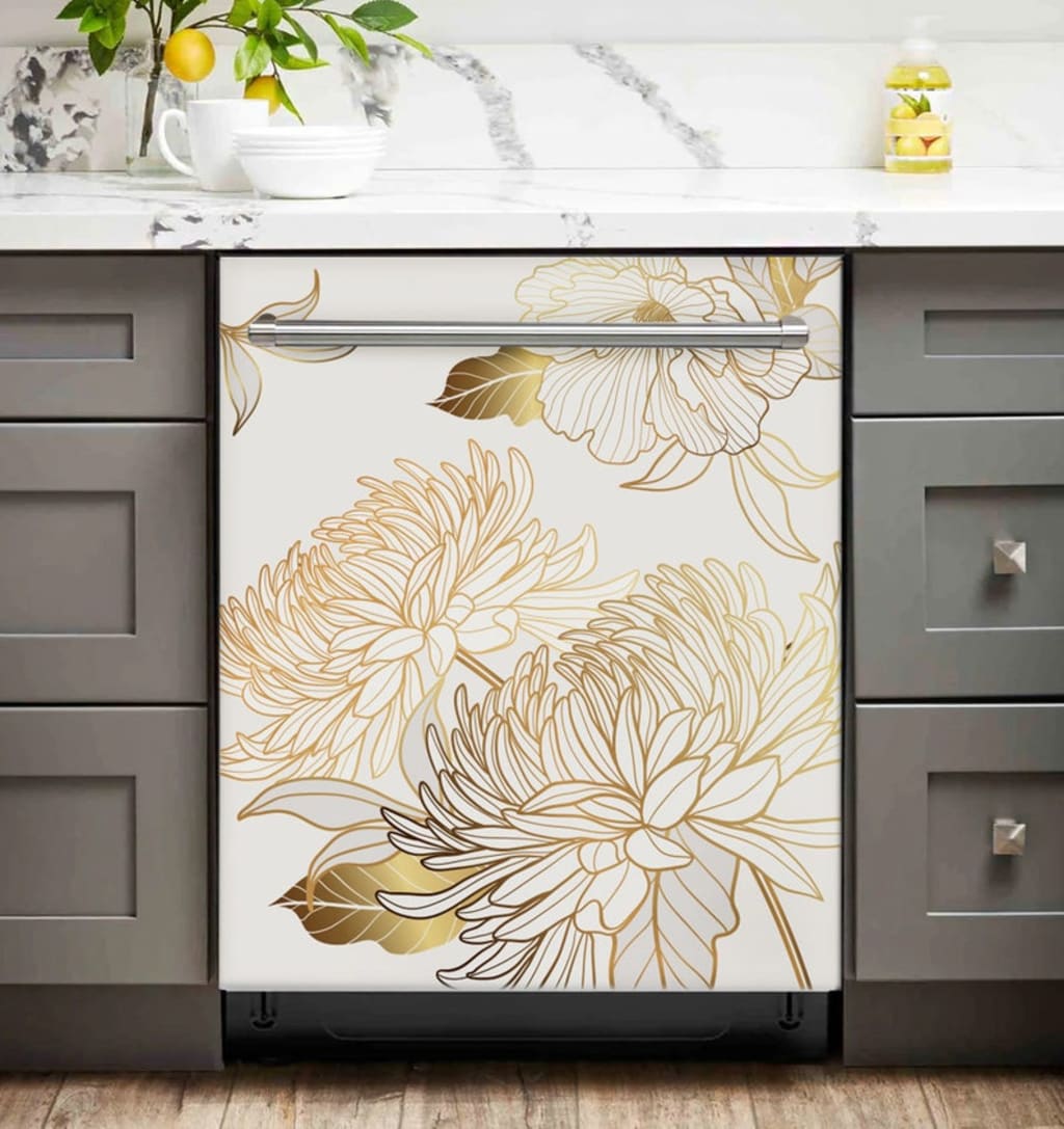 Floral Fridge Wrap Vinyl