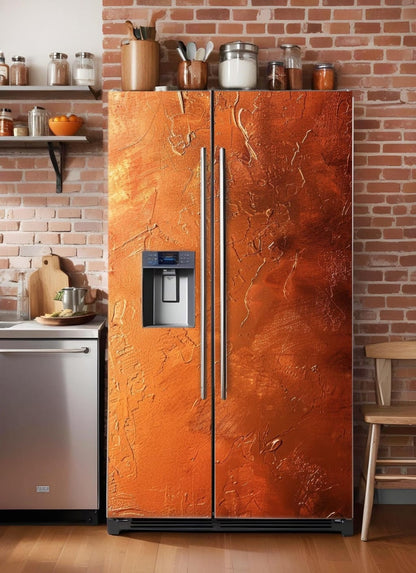 Fridge Wrap Copper Vintage Rustic