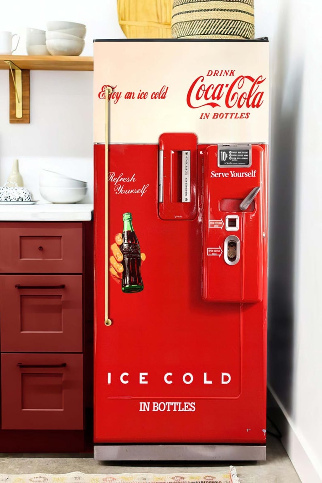 Vintage Coca-Cola Machine Fridge Wrap