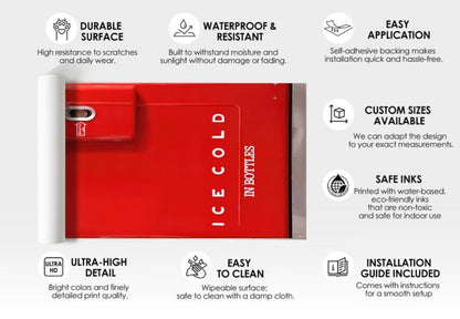 Vintage Coca-Cola Machine Fridge Wrap