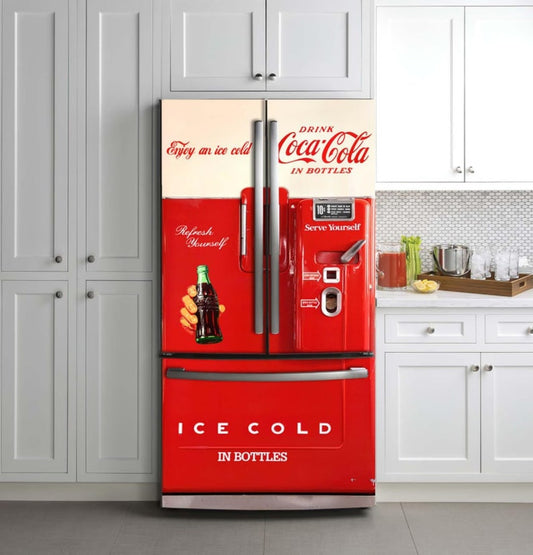 Vintage Coca-Cola Machine Fridge Wrap